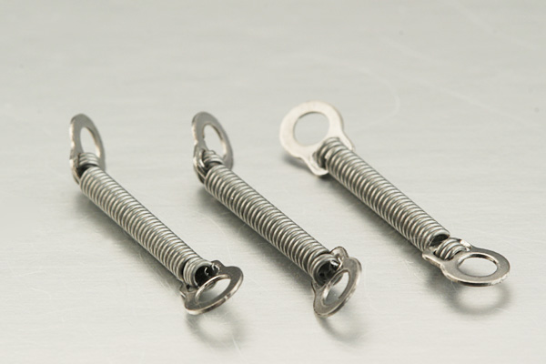 niti closed coil spring with eyelets